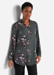 bonprix Longbluse in lockerer Tunika-Passform, aus Viskose, hinten länger geschnitten
