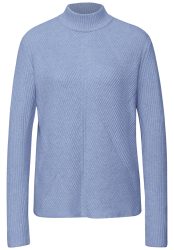 STREET ONE Stehkragenpullover mit dezentem Strukturmuster