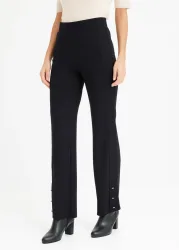bonprix Jersey-Hose aus Punto di Romaschwarz 48Damen
