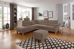 Home affaire Ecksofa »Soleo«, komfortabel durch Trapezecke mit Relaxfunktion, auch mit Bettfunktion und Stauraum, Federkern