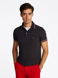 Tommy Hilfiger - Poloshirt, kurzarm, für Herren, Black, Größe S