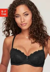 Lascana - Bh, für Damen, Schwarz, Größe 80E