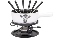Kadastar - Käsefondue-Set, 22cm, Schwarz/Weiss