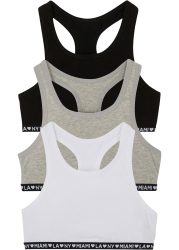 bonprix Bustier Packung, 3 Stk. mit breiten Trägern, mit breitem Gummiband unter der Brust