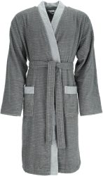 Esprit - Double Stripe Bademantel, für Herren, Anthrazit, Größe M