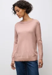 STREET ONE Strickpullover mit feiner Rollkante