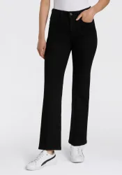 Mac - Laura Jeans Bootcut Authentic Stretch, für Damen, Schwarz, Größe W27/L32