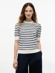 Tommy Hilfiger - Pullover, kurzarm, für Damen, Zweifarbig, Größe XS