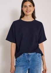 Dropped Shoulder Blusenshirt in Unifarbe