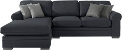 Timbers Ecksofa »Broughton«, weicher Sitzkomfort, incl. 4 Zierkissen, Keder