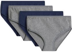 bonprix Panty Packung, 4er, aus Baumwolle und Elasthan, bequeme Passform, Maxipanty-Schnitt