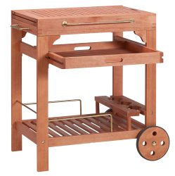 Servierwagen »Multifunktion«, ausziehbar, Eukalyptusholz, 70-140x50 cm
