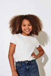 KIDS ONLY - T-Shirt, kurzarm, 158-164, Antikweiss