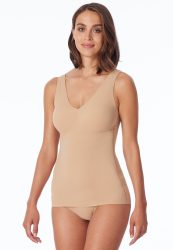 Schiesser BH-Top Seamless mit herausnehmbaren Pads Beige - Invisible Soft für Damen, Größe XXL, 75 % Polyamid, 25 % Elasthan