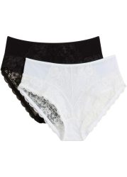 bonprix Maxislip Packung, 2 Stk. im Doppelpack, aus Polyamid und Elasthan, elastisch