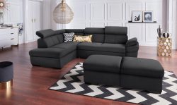 exxpo - sofa fashion Ecksofa, inklusive Kopfteil- und Armteilverstellung, wahlweise mit Bettfunktion