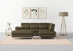 sit&more Ecksofa »Cabrio«, mit Sitztiefenverstellung und Federkern, 3 Nierenkissen