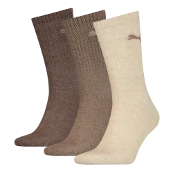 Puma - Socken  3er Pack Stretch, für Damen, Braun Bedruckt, Größe 43-46