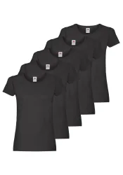 Fruit of the Loom Rundhalsshirt Packung, 5 Stk. original T. LADY-FIT im 5er Pack