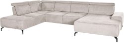 sit&more Wohnlandschaft, 12 cm Fusshöhe, inklusive Sitztiefenverstellung und Kopfteilverstellung, wahlweise in 2 unterschiedlichen Fussfarben