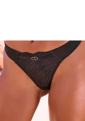 Lascana - String, für Damen, Schwarz, Größe 36-38