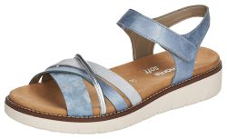 Sandale mit verstellbarem Klettverschluss Remonte Hellblau