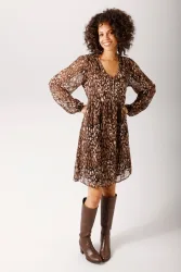 Aniston CASUAL Blusenkleid mit farbharmonischem Animal-Print - NEUE KOLLEKTION