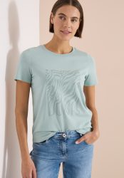 Cecil Kurzarmshirt Sommershirt mit Folienprint