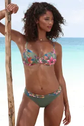 Lascana - Bikini-Top, für Damen, Olivegrün, Größe 42