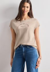 STREET ONE Shirttop Sommershirt mit Wording Artwork