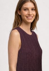 Midikleid aus Spitze mit Rundhals