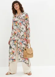 bonprix Longbluse aus fließender Viskosegrün 42Damen