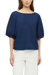 s.Oliver Kurzarmbluse Kurze Sommerblue im Jeans-Look
