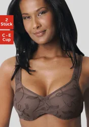 petite fleur Minimizer-BH Packung, mit Bügel und schöner Stickerei – ideal für grosse Grössen