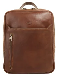 Piké Laptoprucksack echt Leder, Made in Italy