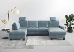 Home affaire Wohnlandschaft »Summer«, mit oder ohne Bettfunktion und Bettkasten, wengefarbene Holzfüsse