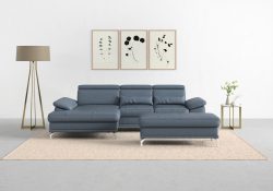 sit&more Ecksofa »Cabrio«, mit Sitztiefen- und Armteilverstellung sowie Federkern, 2 Nierenkissen