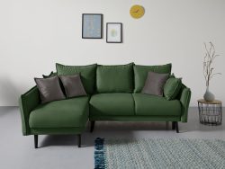 INOSIGN Ecksofa »Asra«, incl. Bettfunktion und Bettkasten, Seitentasche im Armteil, Federkern