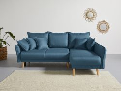 andas Ecksofa »Granbo«, incl. Bettfunktion und Bettkasten, Federkern-Polsterung, Seitentasche im Armteil