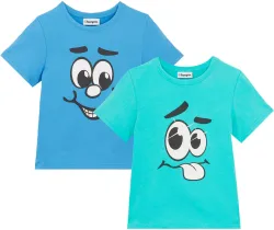 bonprix T-Shirt mit Bio-Baumwolle (2er Pack)grün 128Knaben