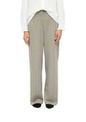 s.Oliver BLACK LABEL Stoffhose mit Fischgratmuster und elastischem Bund