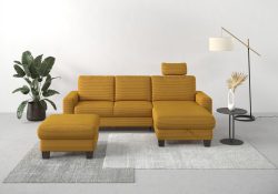 Home affaire Ecksofa »Summer«, mit Recamiere, mit oder ohne Bettfunktion und Bettkasten, Cord-Bezug