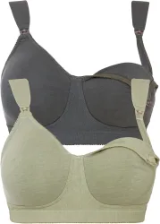 bonprix Still BH ohne Bügel mit Bio-Baumwolle (2er Pack)grün 90Damen