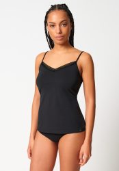Skiny - Top mit Spaghettiträgern, für Damen, Black, Größe 40