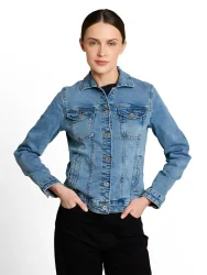 TOM TAILOR Jeansjacke ohne Kapuze mit Stretch