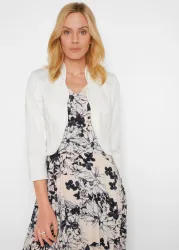 bonprix Bolero aus feiner Baumwolleweiß 38Damen