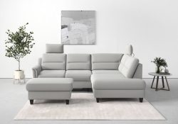 sit&more Ecksofa »Farö«, inklusive Federkern, mit wengefarbenen Füssen, wahlweise mit Bettfunktion und Bettkasten