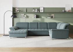 DOMO collection Wohnlandschaft »Franzi«, im XXL-Format, wahlweise mit Bettfunktion, Bettkasten und Kopfteilverstellung, frei im Raum stellbar