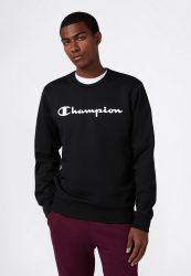 Champion - Sweatshirt  Bequem sitzend-Crewnneck Sweatshirt Soft Compact Basic, für Herren, Schwarz, Größe M