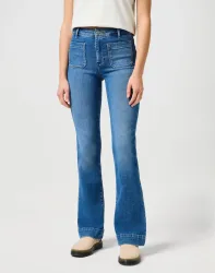 Wrangler - Jeans Flare, für Damen, Blau, Größe W27/L32
